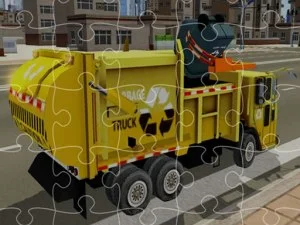 Experience the Thrill of Solving a Garbage Truck Jigsaw Puzzle