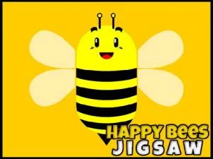 Free Interactive Jigsaw Puzzle Games: Happy Bees Jigsaw for Kids and Adults